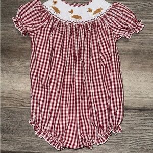 Girls Ruth & Ralph Smocked Puppy Bubble Outfit * 12 Months 12M * Excellent Cond